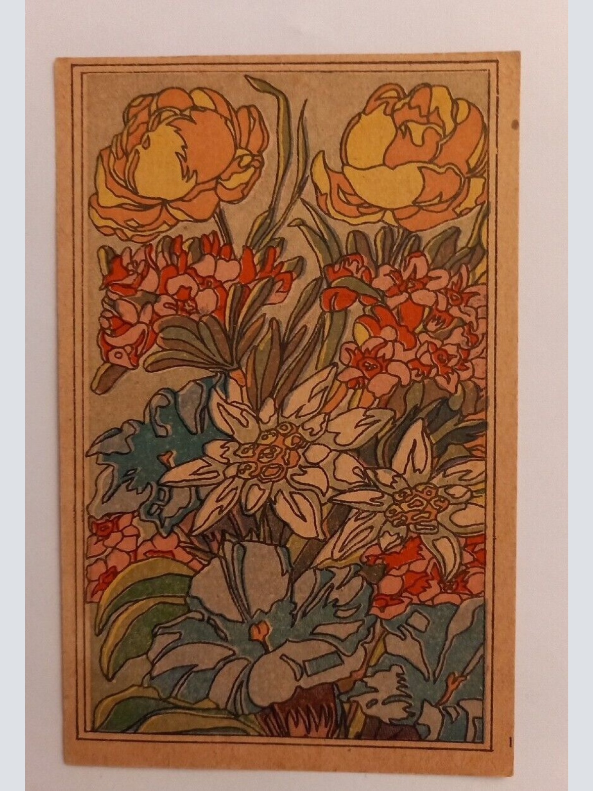 Künstlerkarte Blumenstrauß 600646A gr D