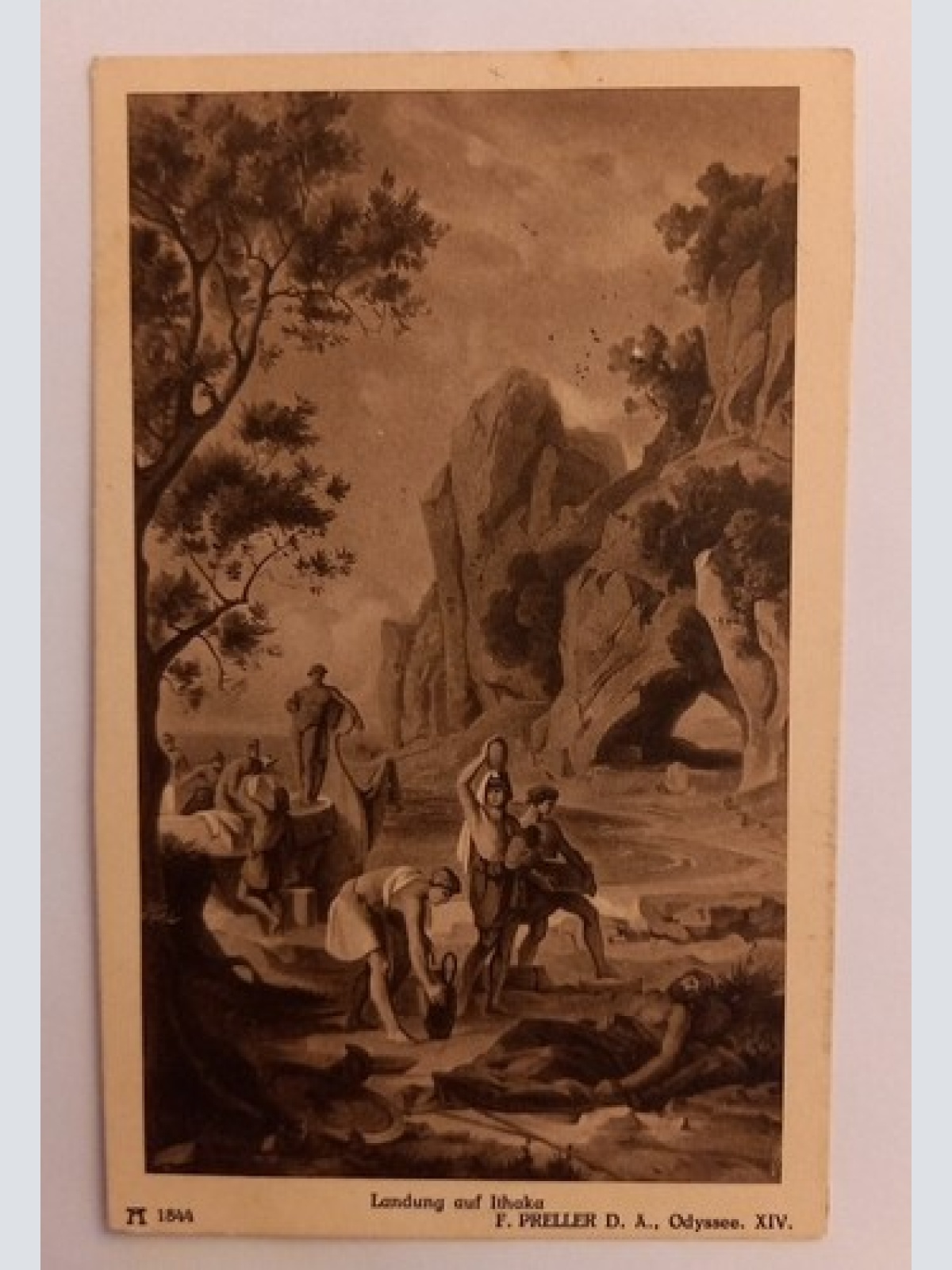 Künstlerkarte Landung auf Ithaka Odyssee 600647A gr D