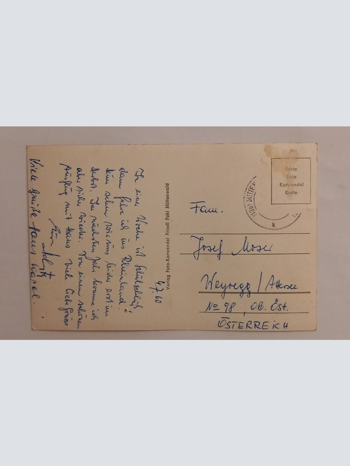 Mittenwald mit Wetterstein 600658A gr D