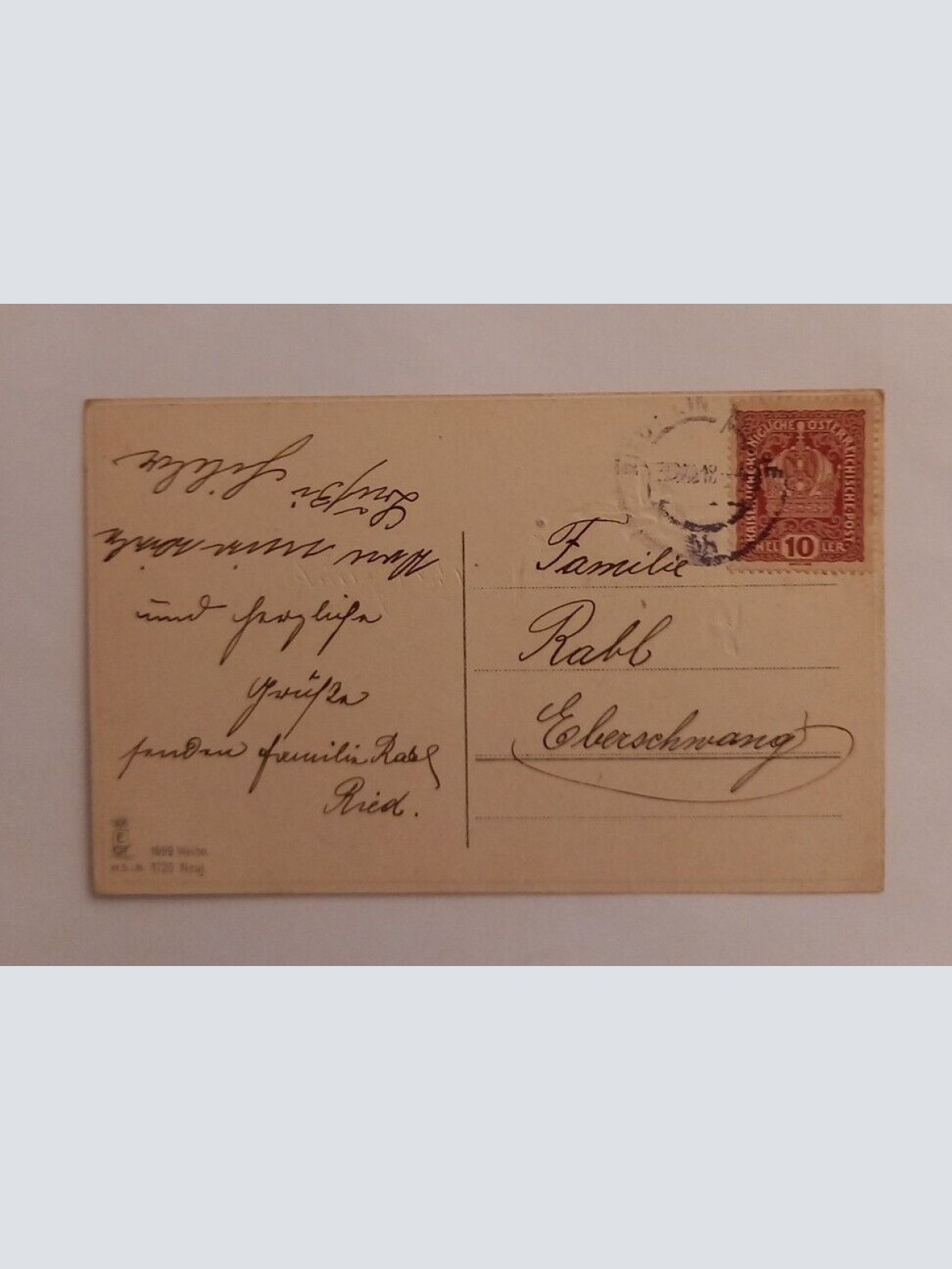 Grußkarte Viel Glück im neuen Jahr Haus im Winter 600662A gr