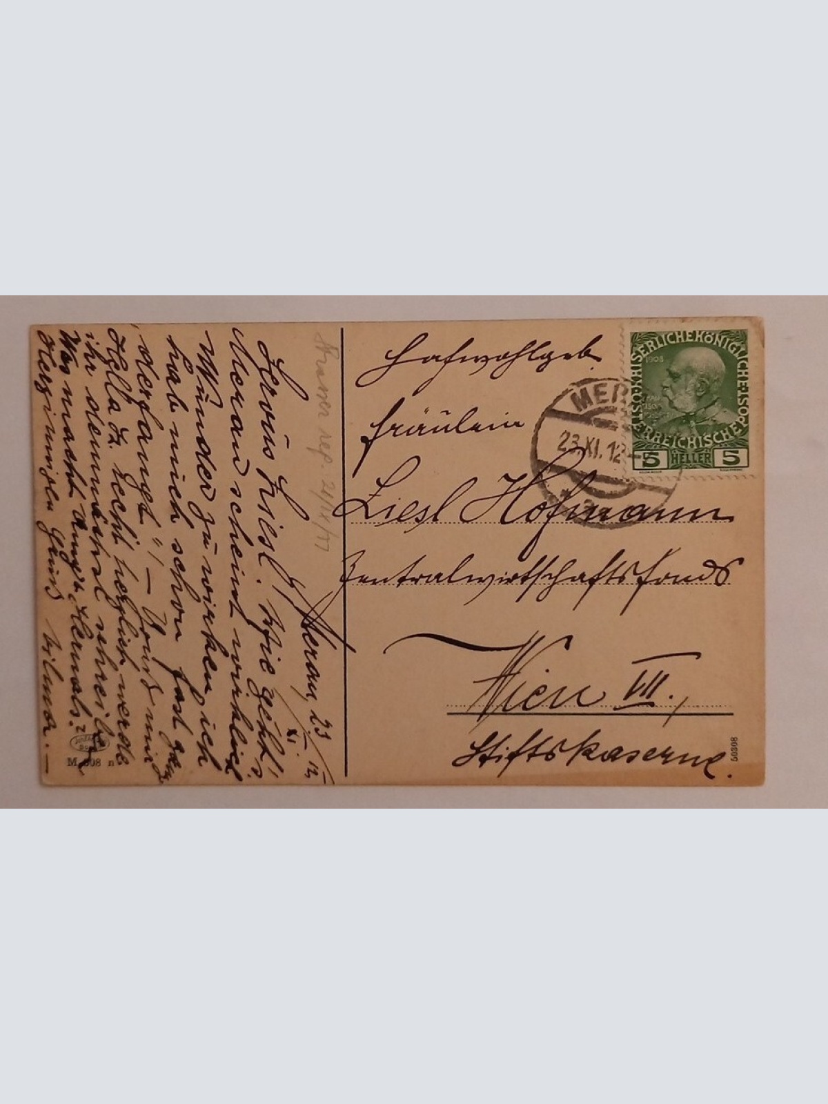 Kurort Meran Süd Tirol mit Steinernem Steg. 600673A gr D