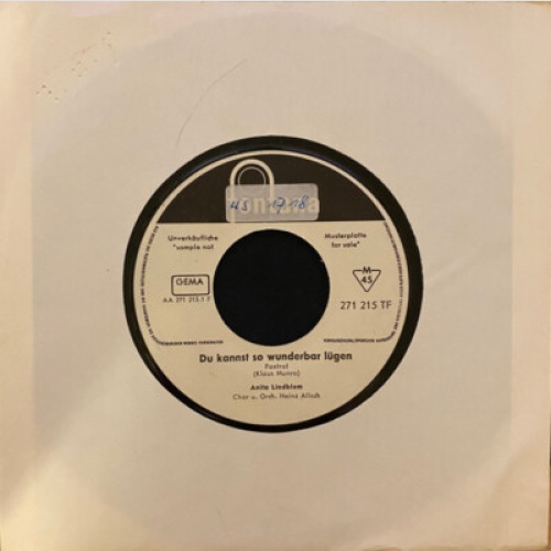 Anita Lindblom - Du Kannst So Wunderbar Lügen / Männer Sind Knapp (7", Single...