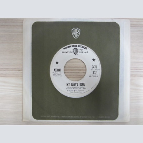 Single / Axiom – My Baby's Gone / PROMO / WB PRESS / RAR /  US PRESS /  1971 /