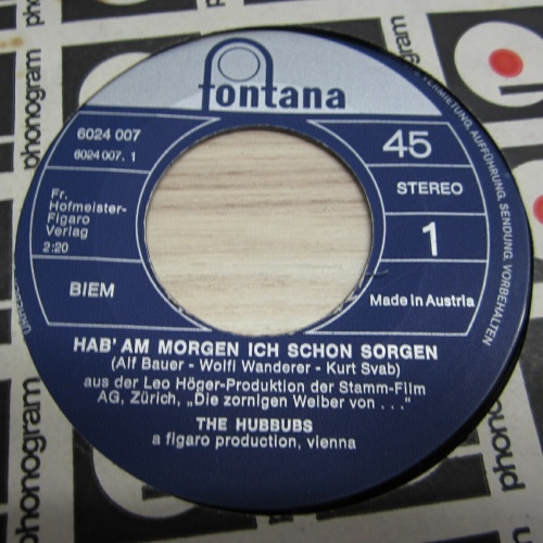 Single / The Hubbubs ?– Hab' Am Morgen Ich Schon Sorgen / AUT PRESS /