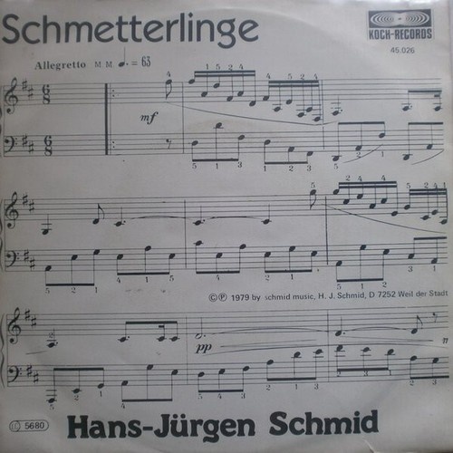Hans-Jürgen Schmid - Schmetterlinge (7", Single)