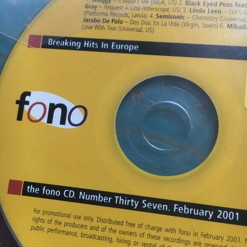 Various - Fono, Breaking Hits In Europe 37 (CD, Comp, Promo)