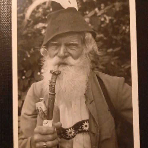 Leo Stainer Innsbruck Porträt Pfeife Tracht Gr 1164 H