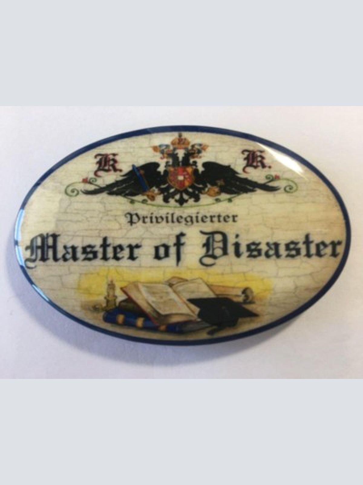 Nostalgie flaschenöffner magnet priviligierter master of disaster studentenmütze