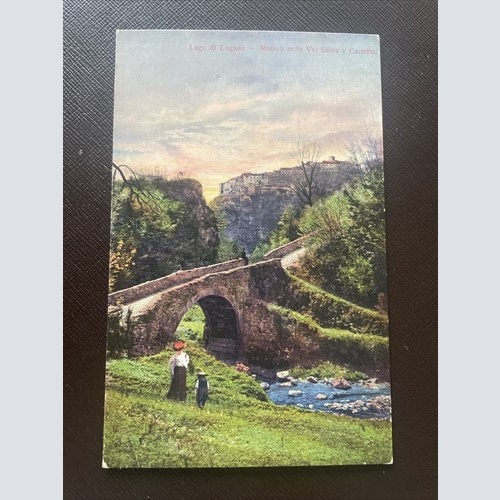 Lago di Lugano - Motivo nella Val Solda e Castello 400776 DN A