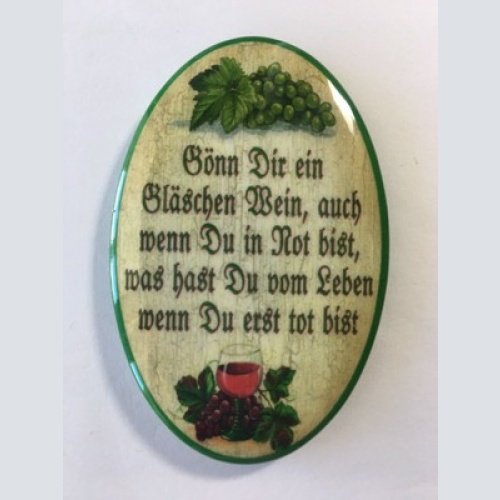 Nostalgie flaschenöffner magnet gönn dir ein gläschen wein weinglas