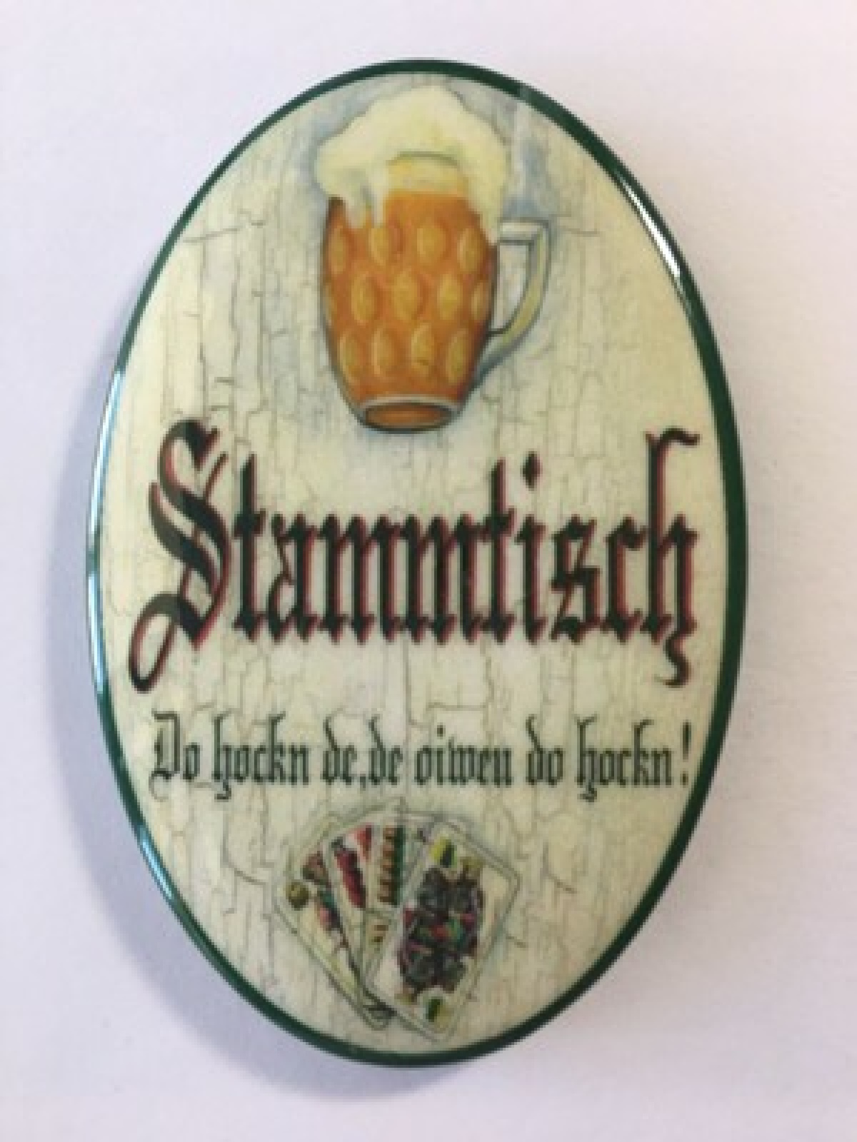 Nostalgie flaschenöffner magnet stammtisch bierglas spielkarten