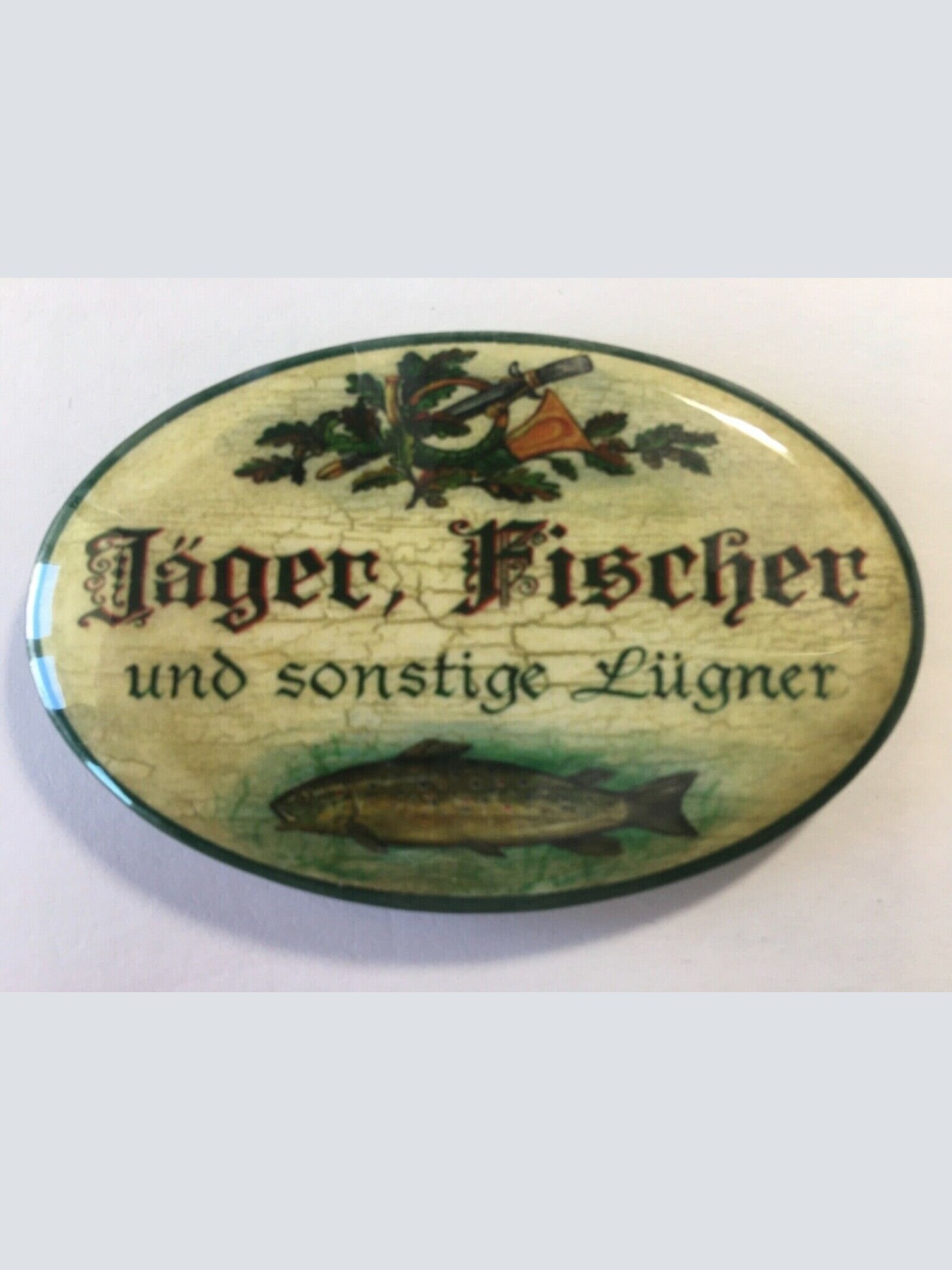 Nostalgie flaschenöffner magnet jäger, fischer und sonstige lügner fisch