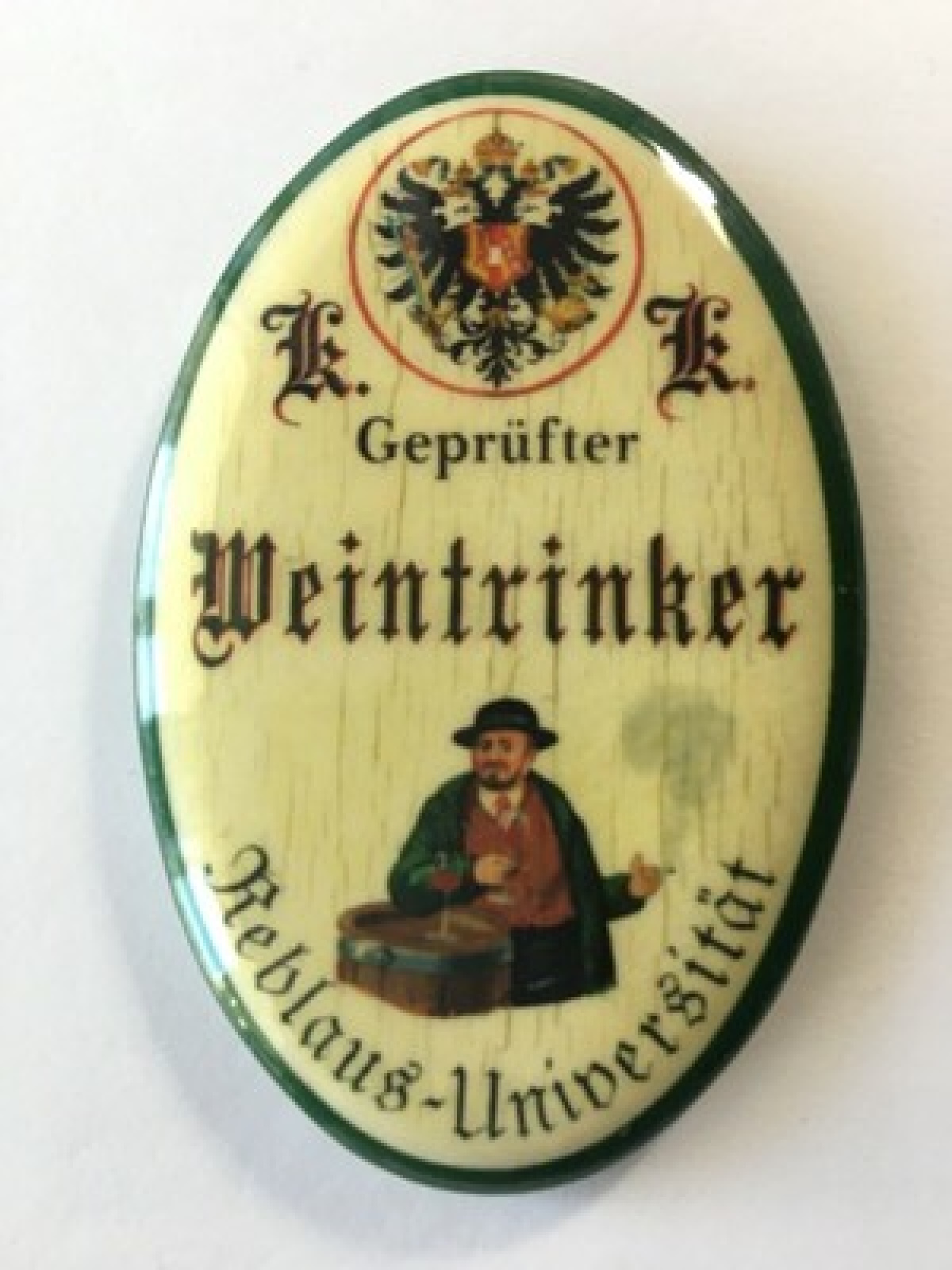 Nostalgie flaschenöffner magnet geprüfter weintrinker reblaus-universität