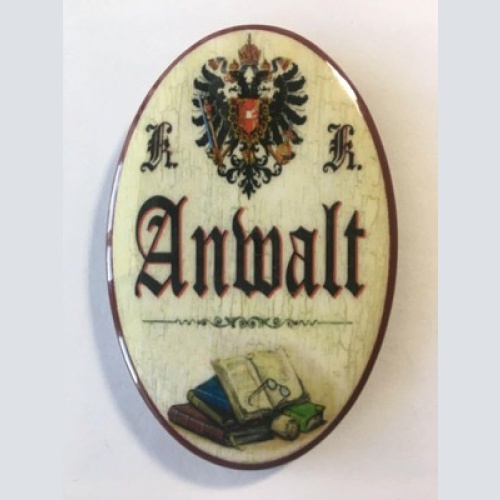 Nostalgie flaschenöffner magnet anwalt gesetzesbücher