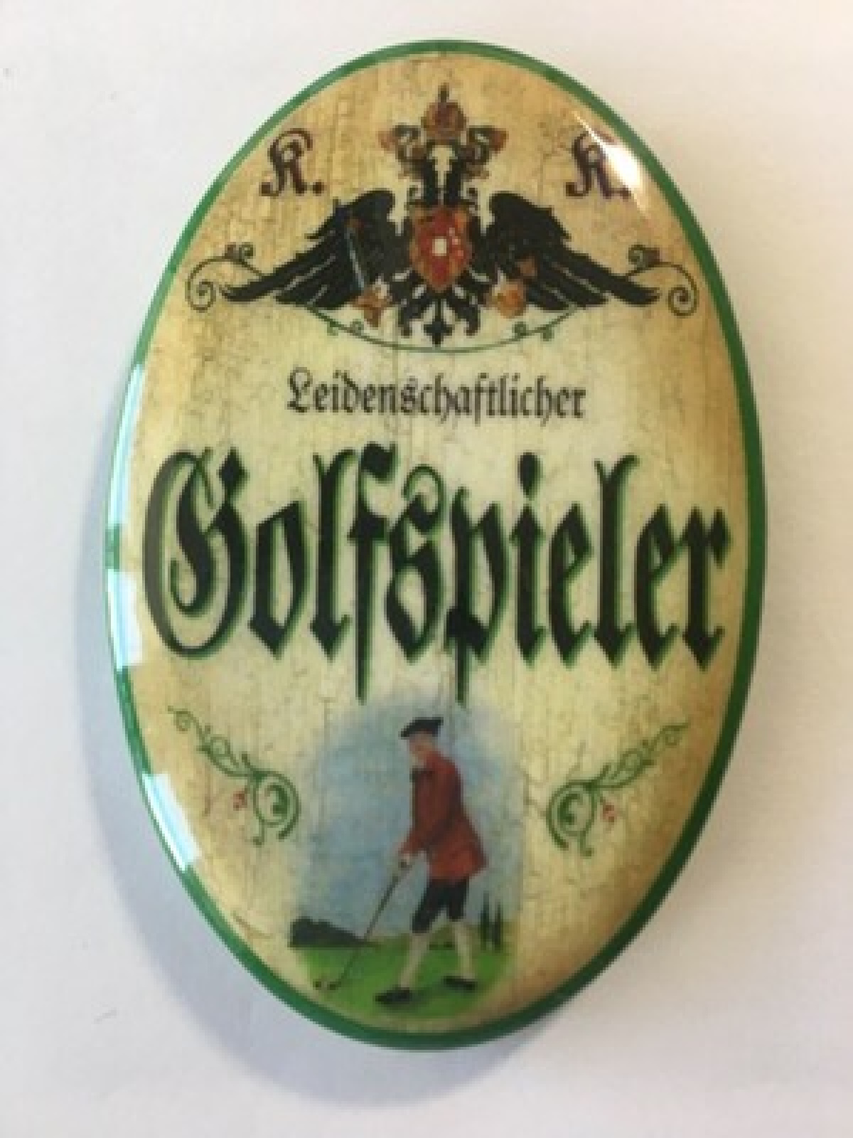 Nostalgie flaschenöffner magnet leidenschaftlicher golfspieler golfschläger