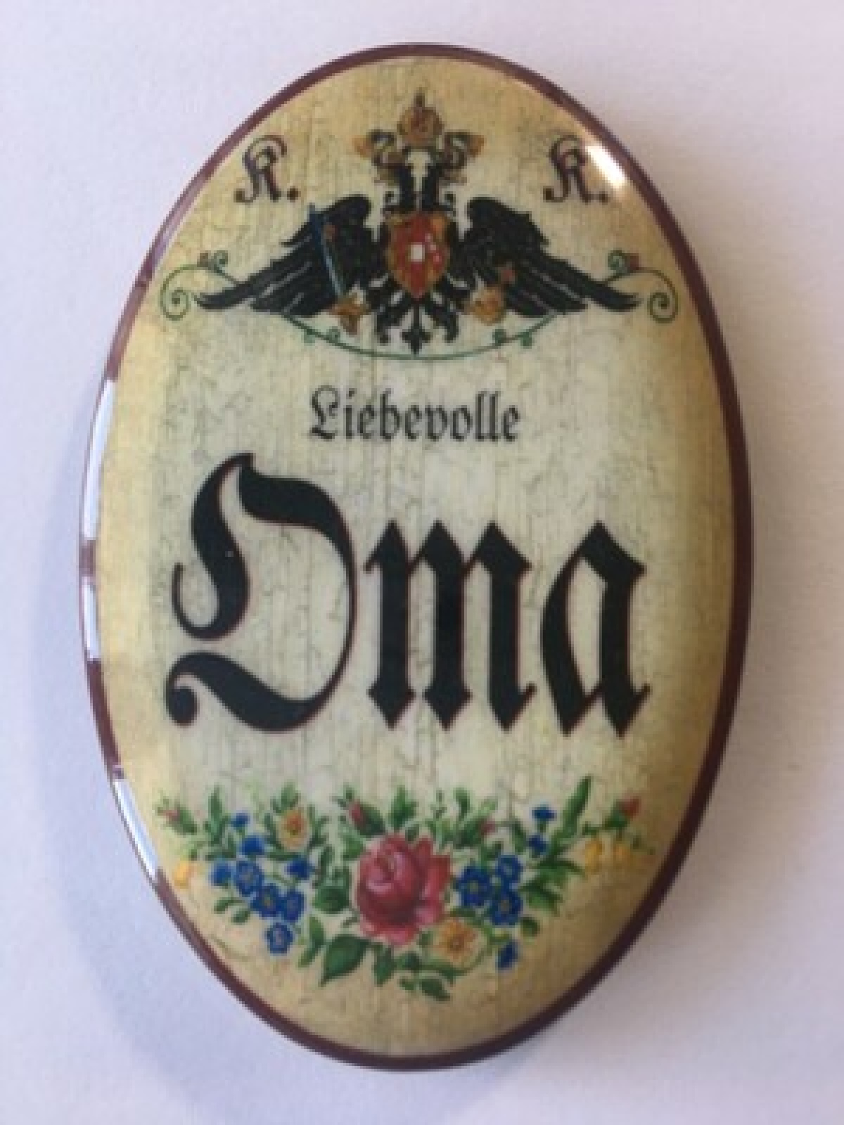 Nostalgie flaschenöffner magnet liebevolle oma blumenstrauß