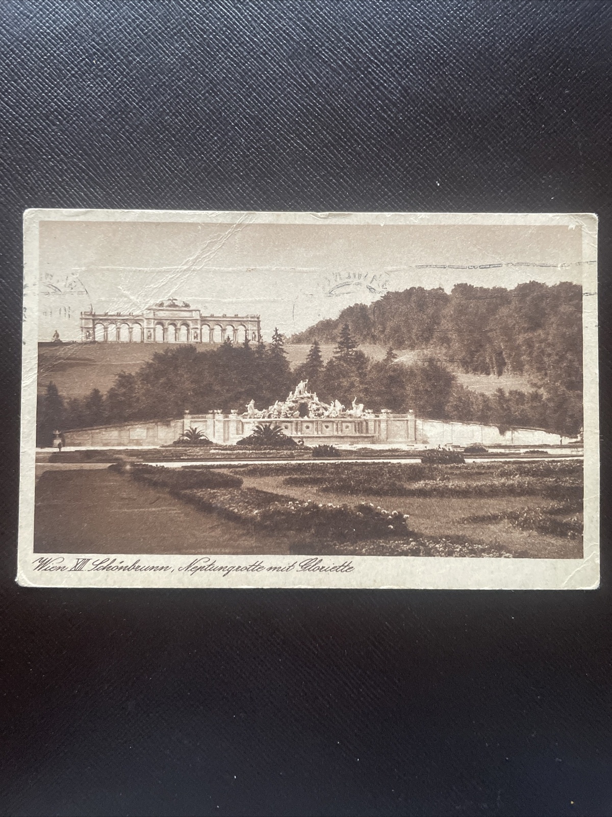 Wien Schönbrunn, Neptungrotte mit Gloriette 400791 DN A