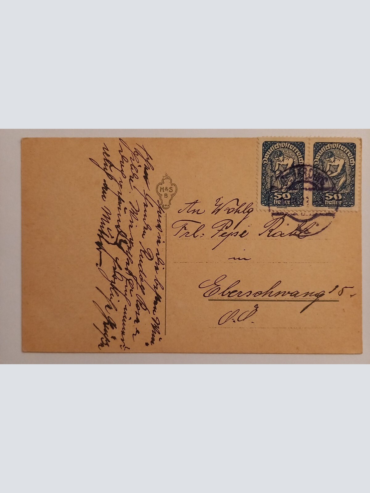 Grüße zum Namenstage, Blumen in der Vase 500140A gr D