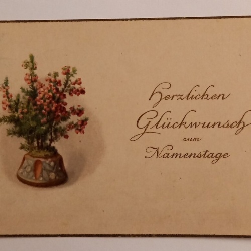 Glückwunsch zum Namenstag, Blumenstrauß 500143A gr D