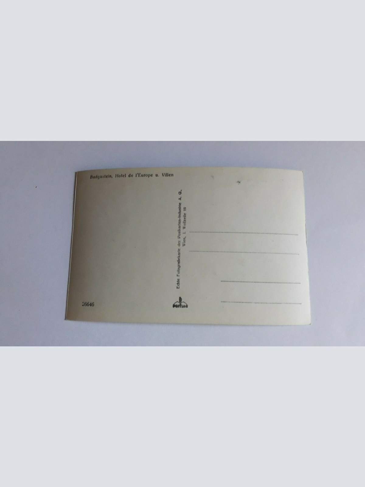 Bad Gastein, Hotel de I'Europe u. Villen 40108 FH