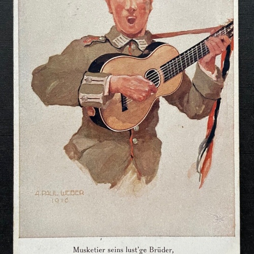 Altes Soldatenlied (A.P.Weber) Gitarre Soldat Uniform Militär Krieg 400430