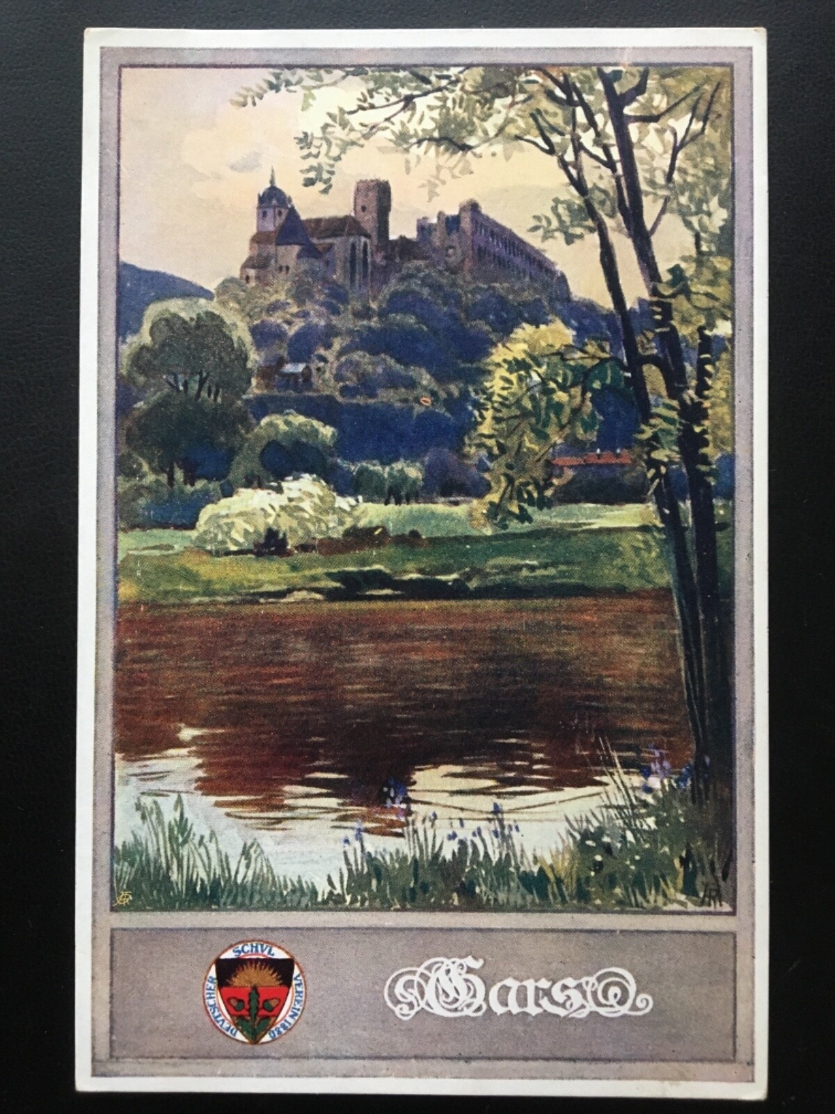 Deutscher Schulverein - Gars am Kamp - Burg Fluss - Künstlerkarte 16010 TH