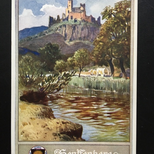 Deutscher Schulverein - Senftenberg - Burgruine - Künstlerkarte 16025 TH
