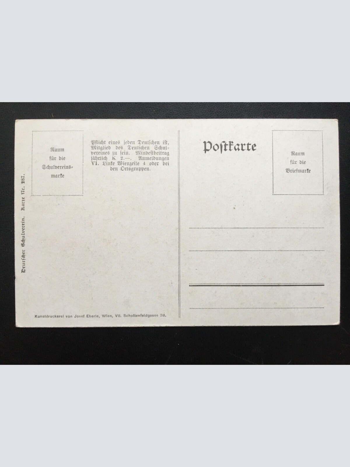 Deutscher Schulverein - Marbach - Stadtansicht - Schiff - Künstlerkarte 16022 TH