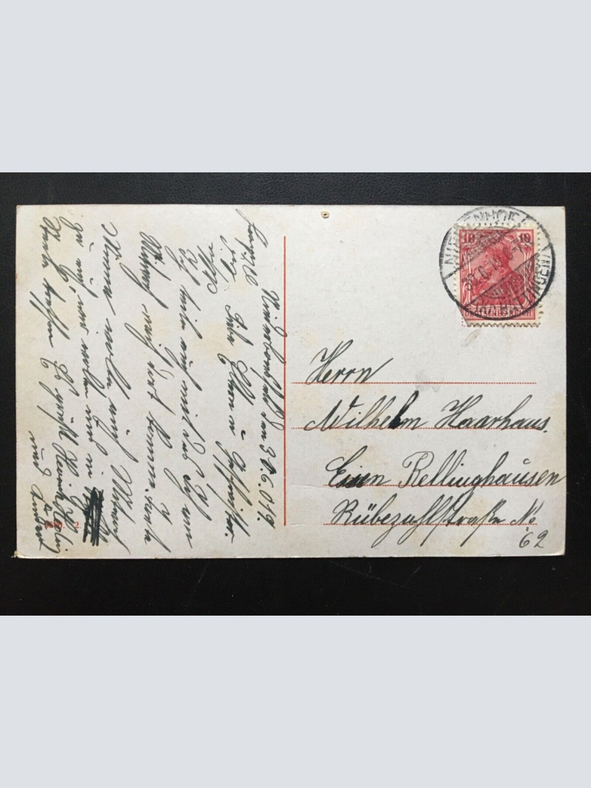 Landschaft mit Strohhütten - Bach Wald - Künstlerkarte 901 TH