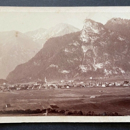 Foto Oberammergau Blick Ort Gebirge Berg Bayern Deutschland ca.10,4x6,4cm 410072