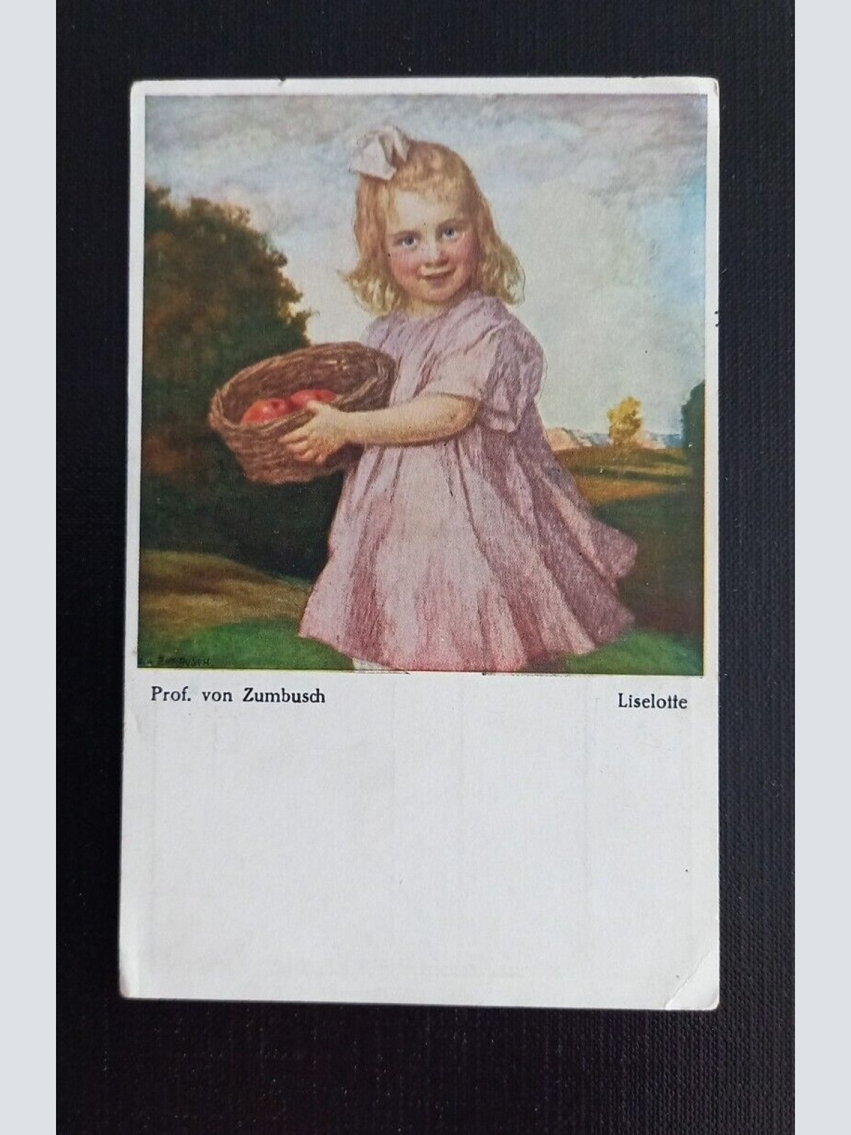 Prof.von Zumbach Liselotte Mädchen Mit Äpfel 400414 Ga