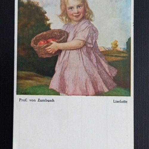 Prof.von Zumbach Liselotte Mädchen Mit Äpfel 400414 Ga