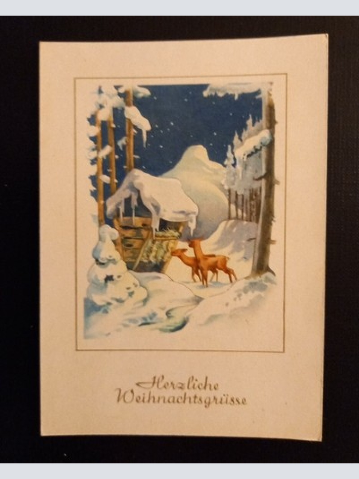Herzliche Weihnachtsgrüsse Zwei Rehe 165344 Ga G