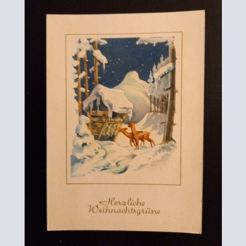 Herzliche Weihnachtsgrüsse Zwei Rehe 165344 Ga G