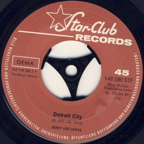 Jerry Lee Lewis - Detroit City (7", Single, Mono)