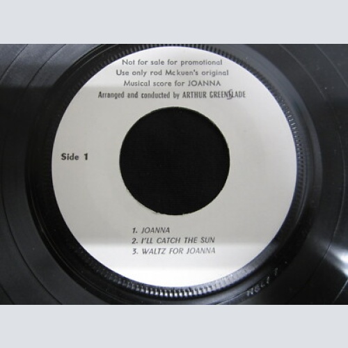 Single / Arthur Greenslade – Joanna / PROMO / MUSTER / MINT /
