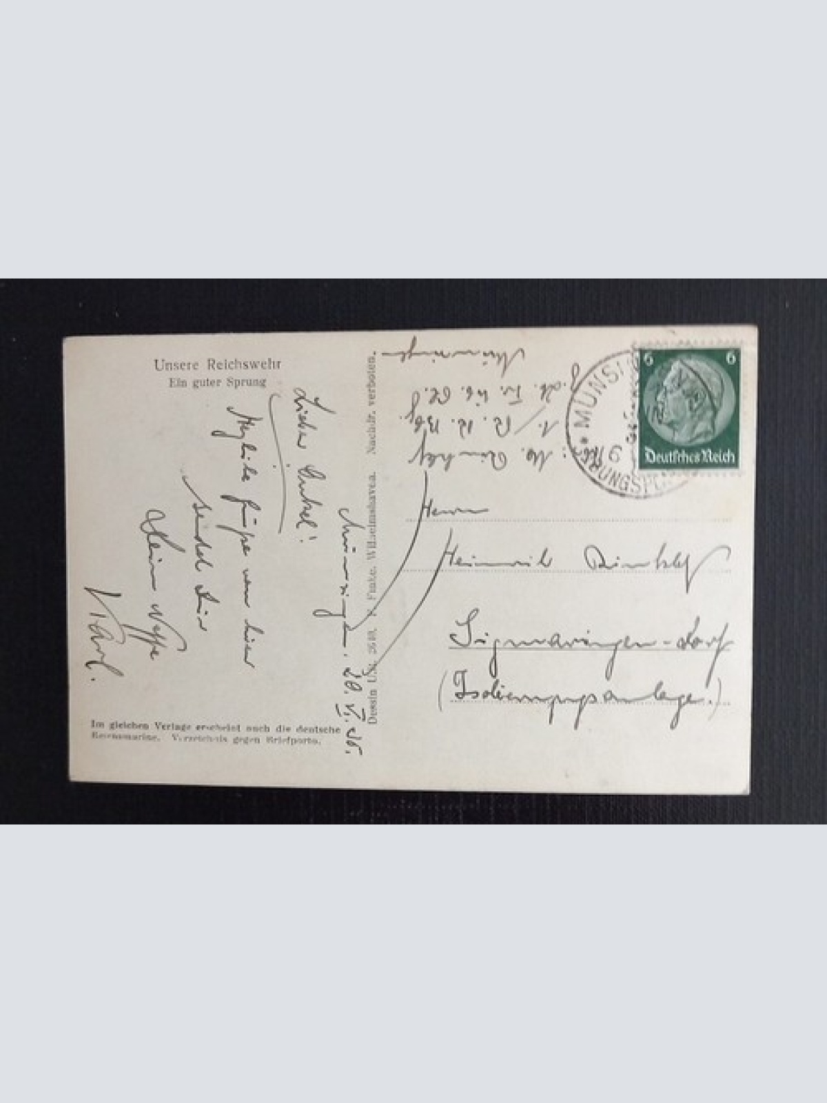 II WK Unsere Reichswehr Reiter Mit Pferd 165335 Ga G