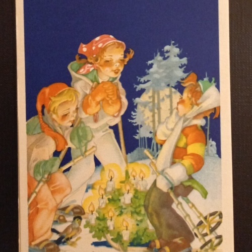 Frohe Weihnachten Kinder Ski Kerzen 165329 Ga G