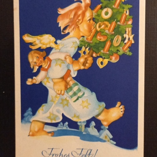 Frohes Fest Kind Mit Puppe Und Kerzen 165339 Ga G