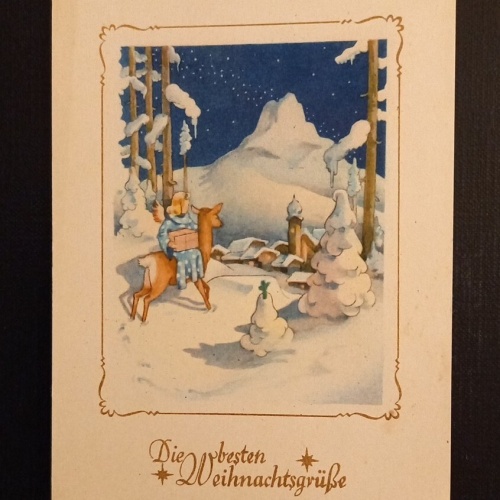 Die Besten Weihnachtsgrüße Frau Auf Reh  165369 Ga G