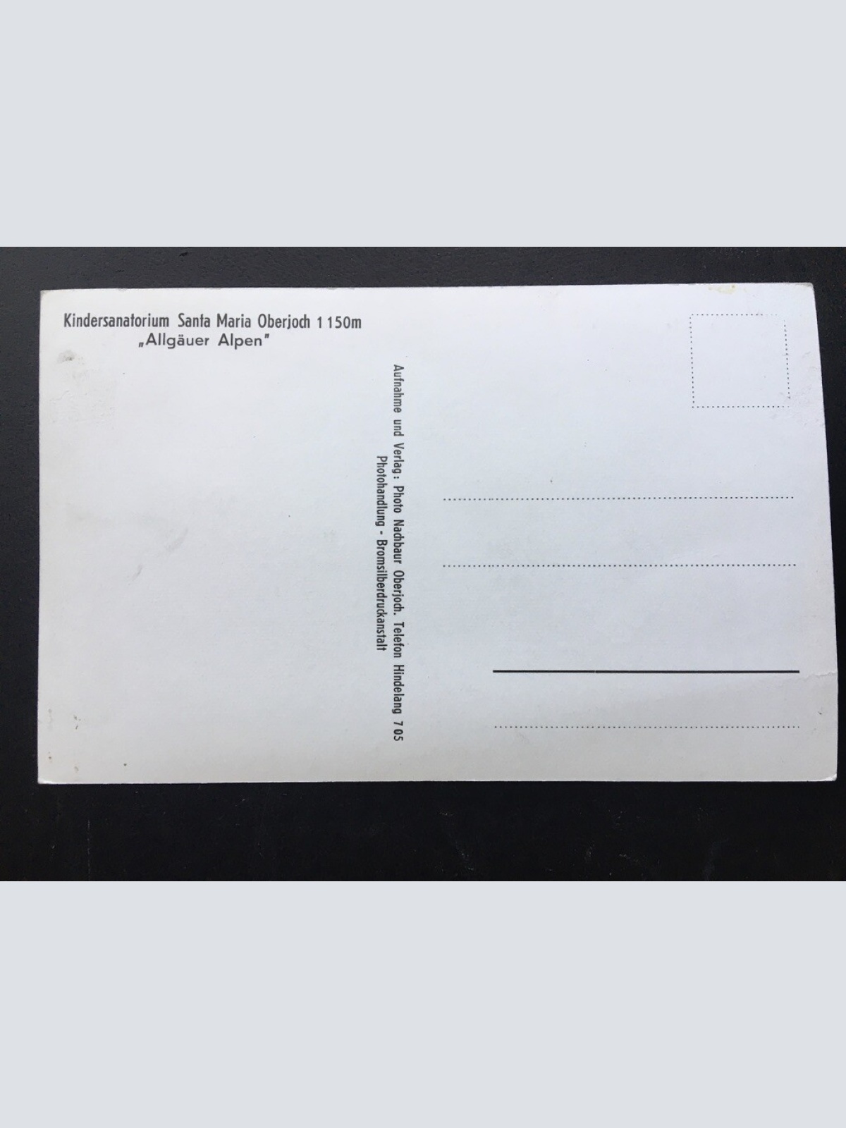 Kindersanatorium Santa Maria Oberjoch - Allgäuer Alpen, Deutschland 400348 TH F
