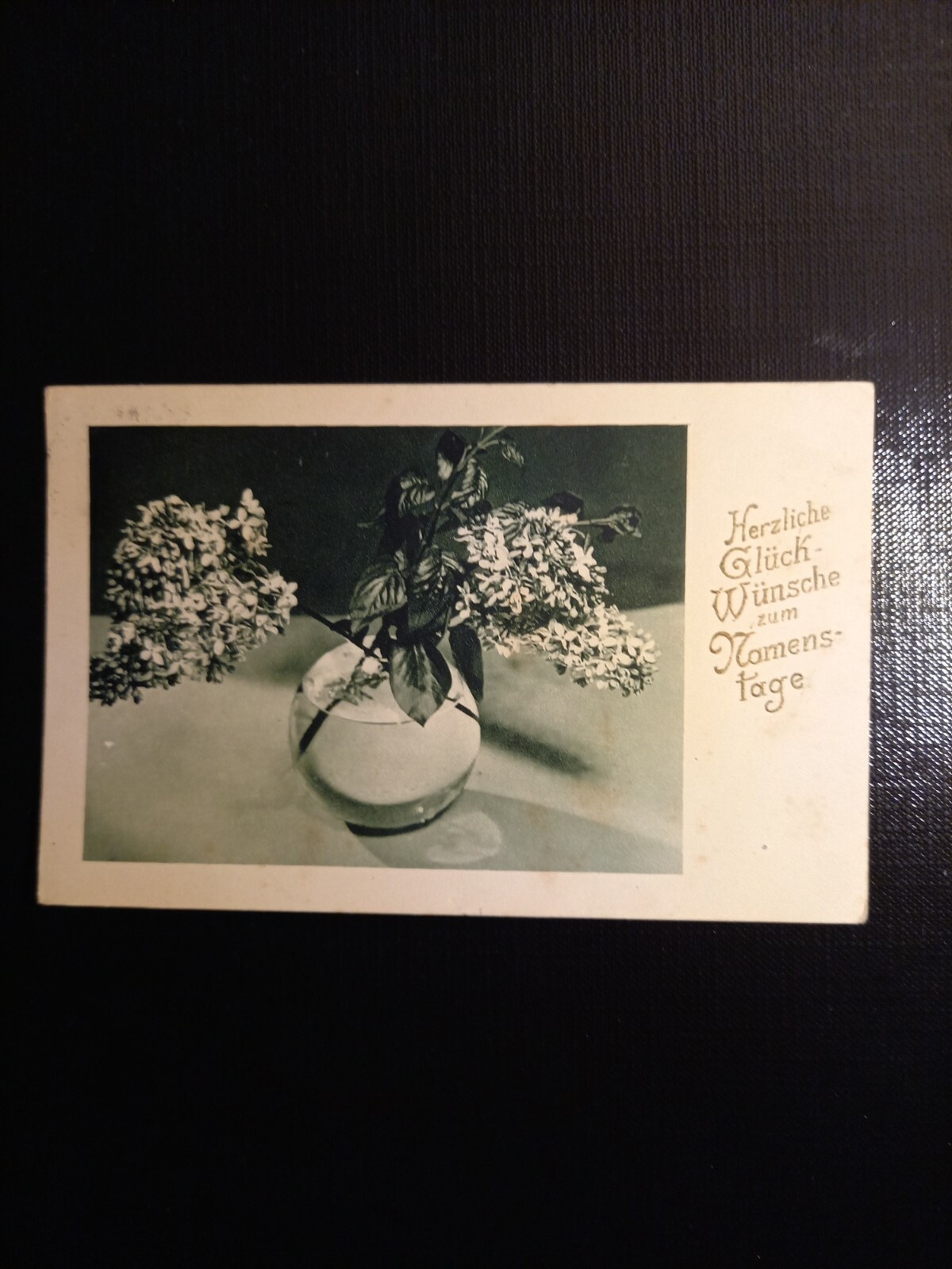 Glückwunschkarte, Flieder im Glas 400309 gr F