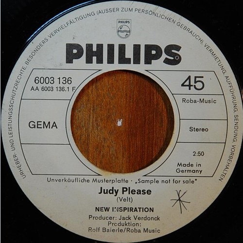 New Inspiration - Judy Please (7", Single, Promo)