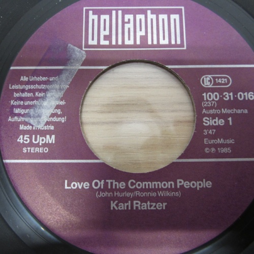 Single /  Karl Ratzer ?– Love Of The Common People   / AUT  PRESS / RAR /