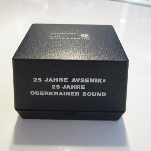 SLAVKO AVSENIK AUSZEICHNUNG FÜR 25 JAHRE OBERKRAINER SOUND HOCHBLEIKRISTALL