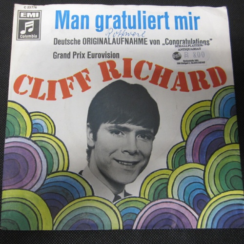 Single /   Cliff Richard ?– Man Gratuliert Mir  / DE PRESS . / RAR /