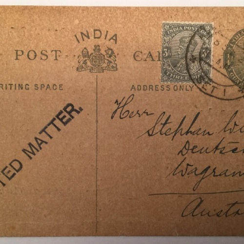 Indien India Ganzsache 1920 14551