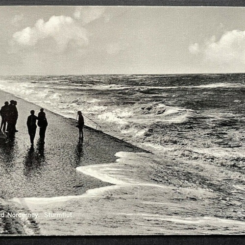 Nordseebad Norderney Sturmflut Welle Ufer Niedersachsen Deutschland 410163 TH C
