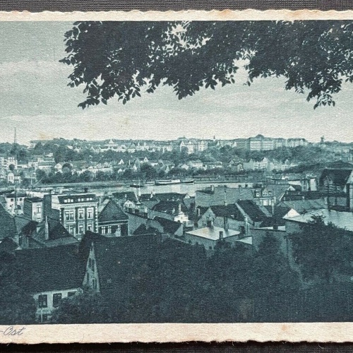 Flensburg Ost Stadt Fluss Schiff Kirche Schleswig-Holstein Deutschland 410156 C