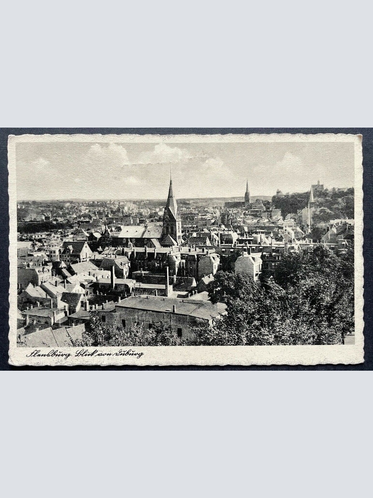 Flensburg Blick von Duburg Stadt Kirche Schleswig-Holstein Deutschland 410157 C